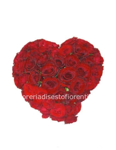 Baby cuore di rose colore rosso