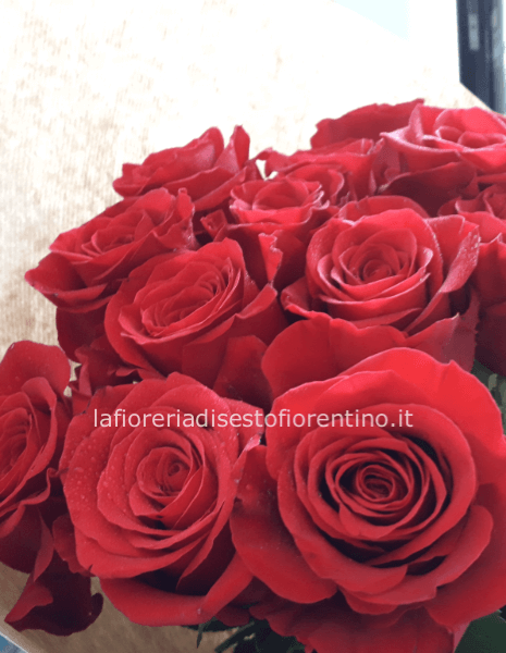 Rose rosse extra H 70-80 cm per numero di steli